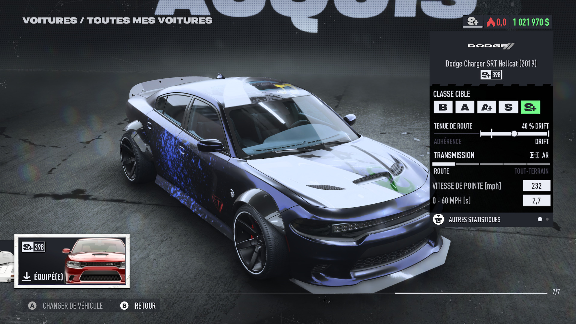 Dodge Charger SRT Hellcat (2019) S+ 398