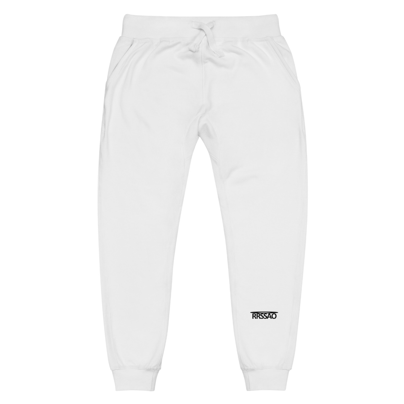 La maquette du pantalon de survêtement blanc RRSSAO - côté face